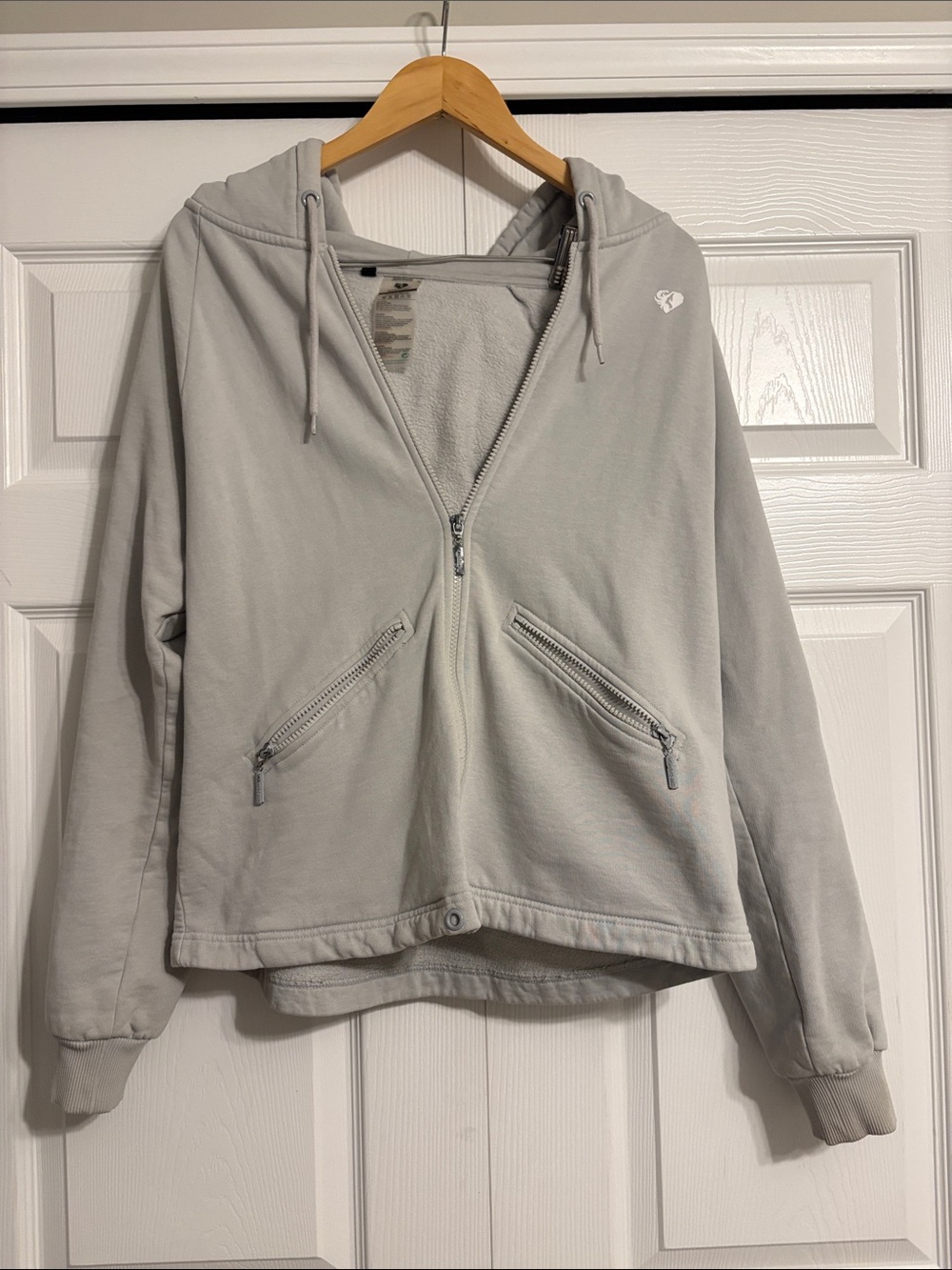 Women’s Best Light Gray Women's Zip-Up Hooded Sweatshirt